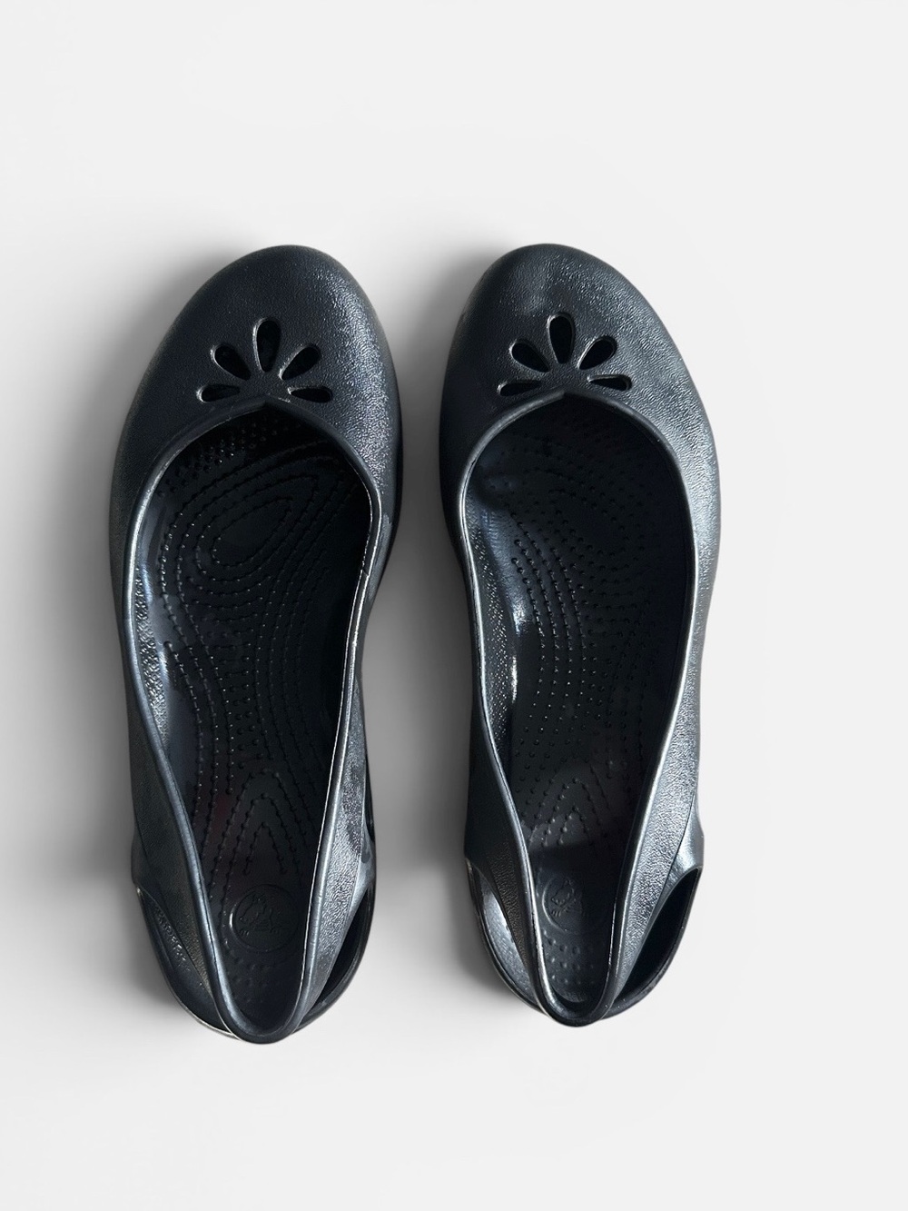 Crocs Kadee Ballet Flat Slingback Black Womens 8